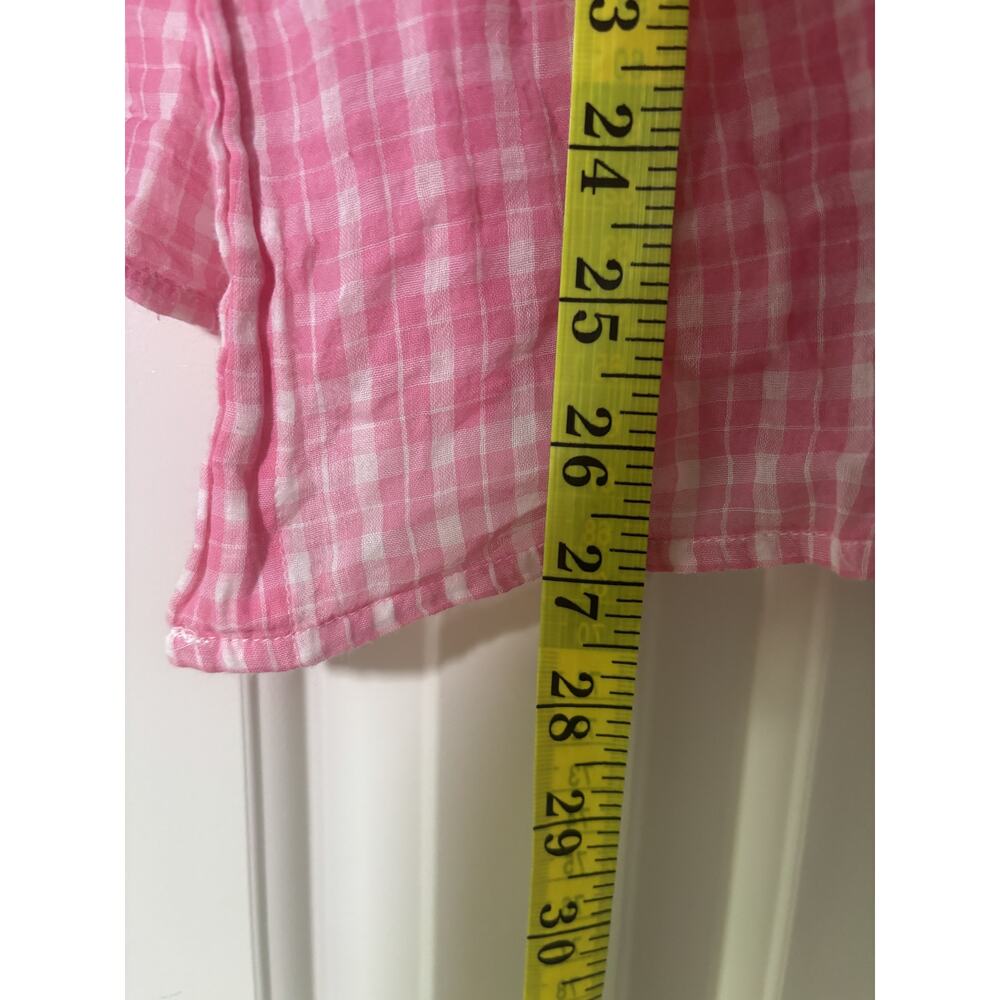 Lauren Ralph Lauren Pink White Checkered Button Down Shirt - Picture 7 of 9